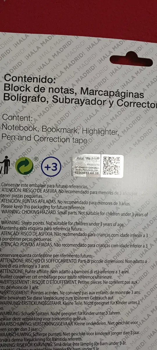 Set Papelería Real Madrid