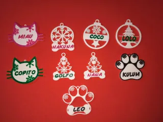 Chapas Navideñas Personalizadas para Mascotas