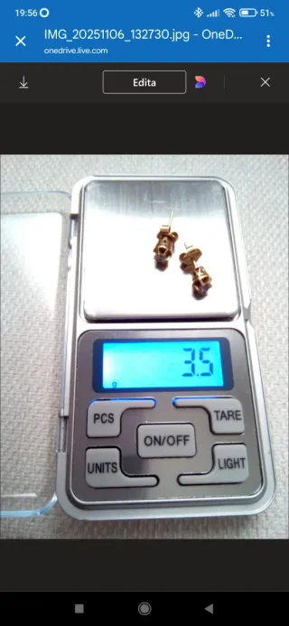 Conjunto de Anillo y pendientes de oro