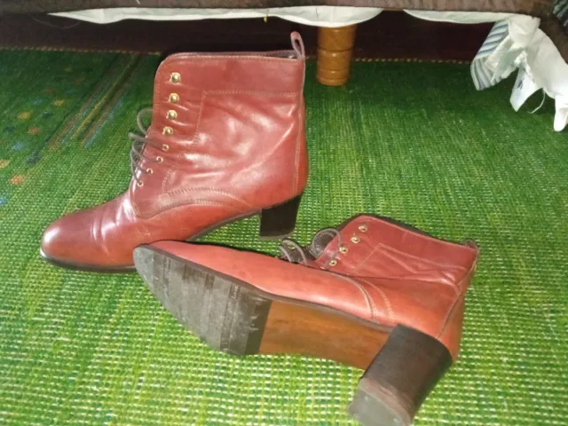 Botines de cuero marrones talla 39