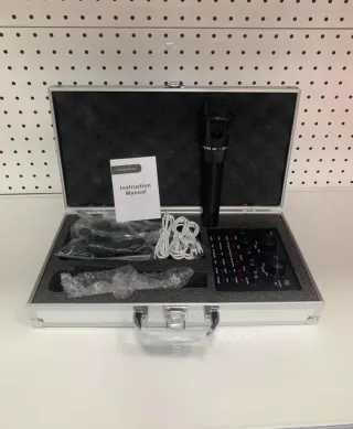 Microfono con mixer e valigetta