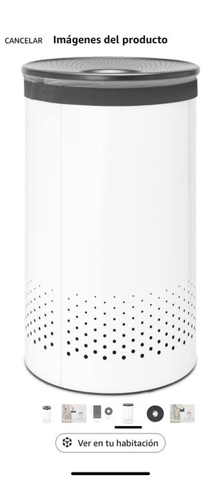Cubo Ropa Sucia Brabantia Blanco 60L