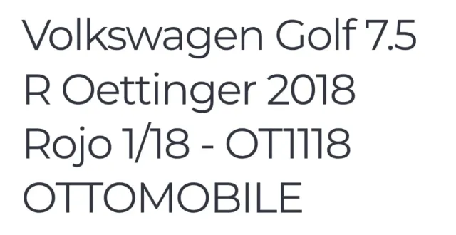 Volkswagen Golf R 7,5 Oettinger 2018 Rojo