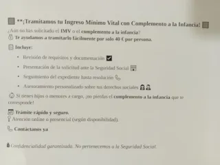 Ingreso Minimo Vital + ayuda por infancia