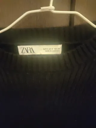 Jersey Zara punto corto negro XS