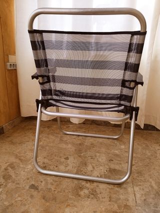 Silla plegable playa y regalo sombrilla