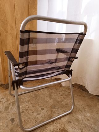 Silla plegable playa y regalo sombrilla