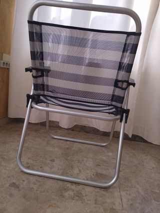 Silla plegable playa y regalo sombrilla