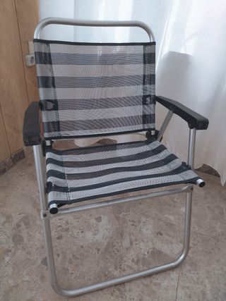 Silla plegable playa y regalo sombrilla