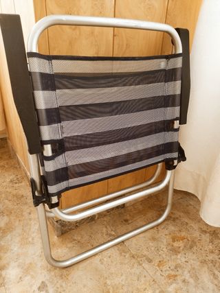 Silla plegable playa y regalo sombrilla
