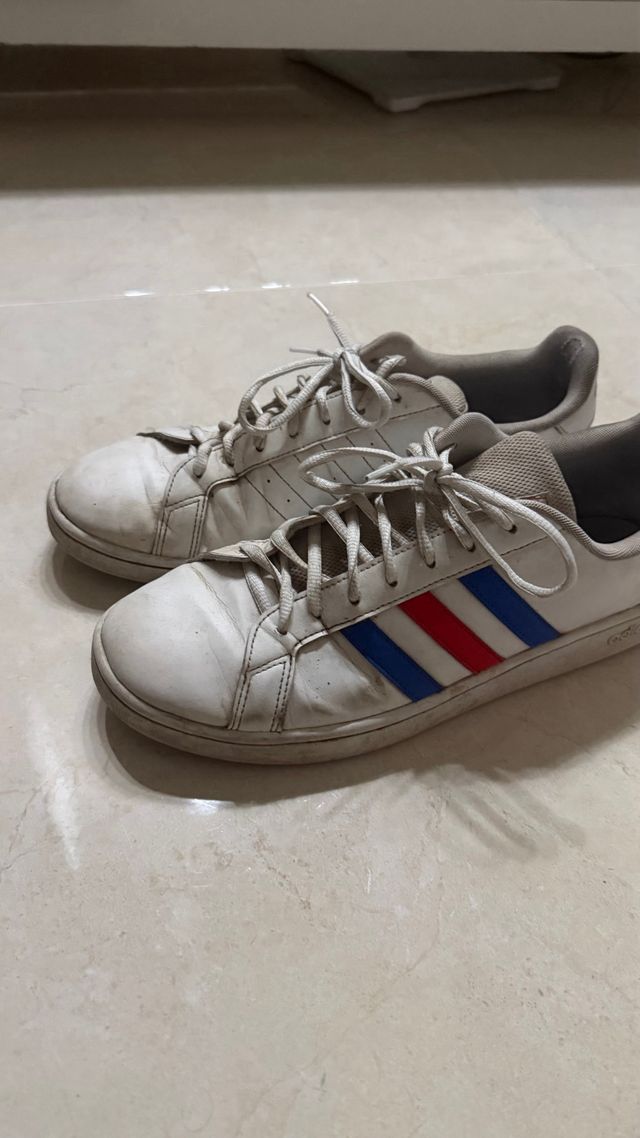 Zapatillas Adidas Blancas Tiras Multicolor