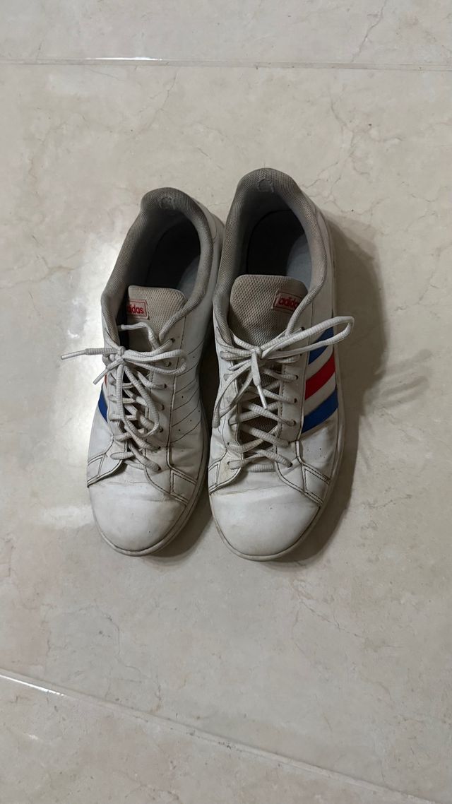 Zapatillas Adidas Blancas Tiras Multicolor