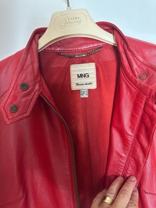 Cazadora Piel Auténtica Roja