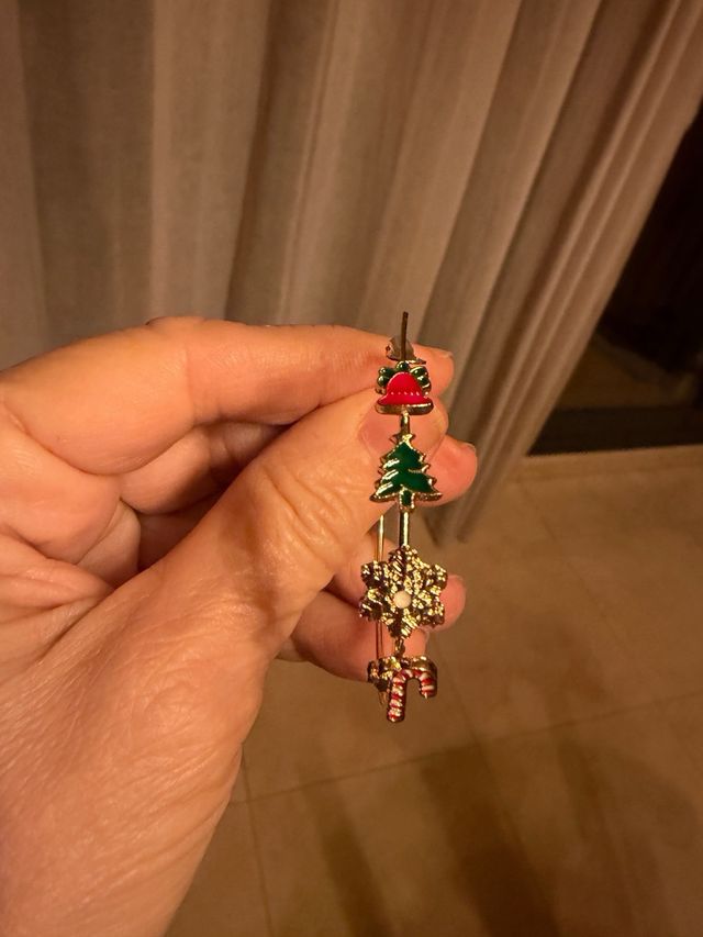 Pendientes Aro Navidad Campana Árbol Copo Nieve