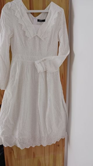 Vestido Vintage Blanco Talla L