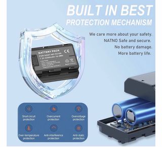 Cargador Doble Batería LCD USB + Cable