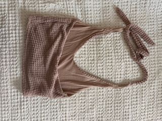 Top punto rosa cuello halter