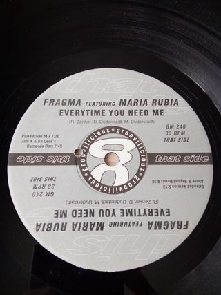 FRAGMA - EVERY TIME YOU NEED ME - VINILO REMEMBER