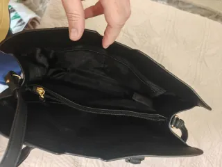 Bolso de cuero negro Ralph Lauren