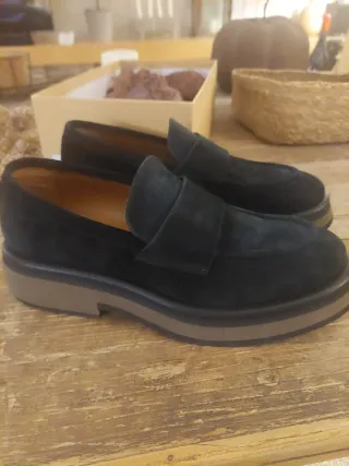 Mocasines Ante Negro Talla 37