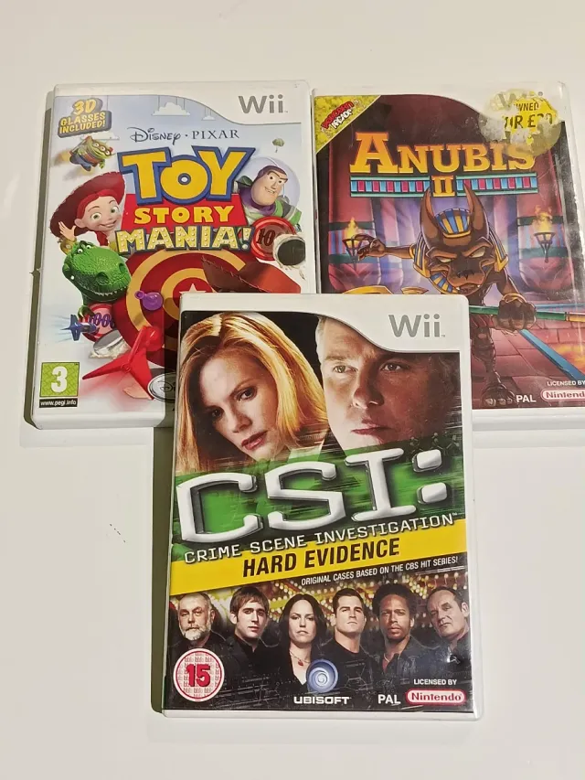 Lote Juegos Wii Toy Story Anubis II CSI