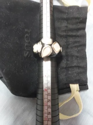 Anillo Tous Negro y Blanco Talla 21.4 mm