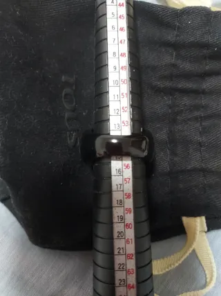 Anillo Tous Negro y Blanco Talla 21.4 mm