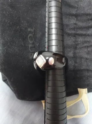 Anillo Tous Negro y Blanco Talla 21.4 mm
