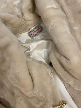 Cappotto pelliccia sintetica beige