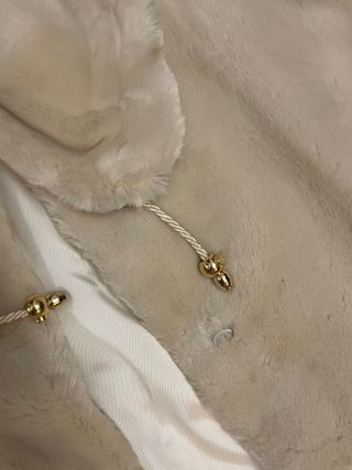 Cappotto pelliccia sintetica beige