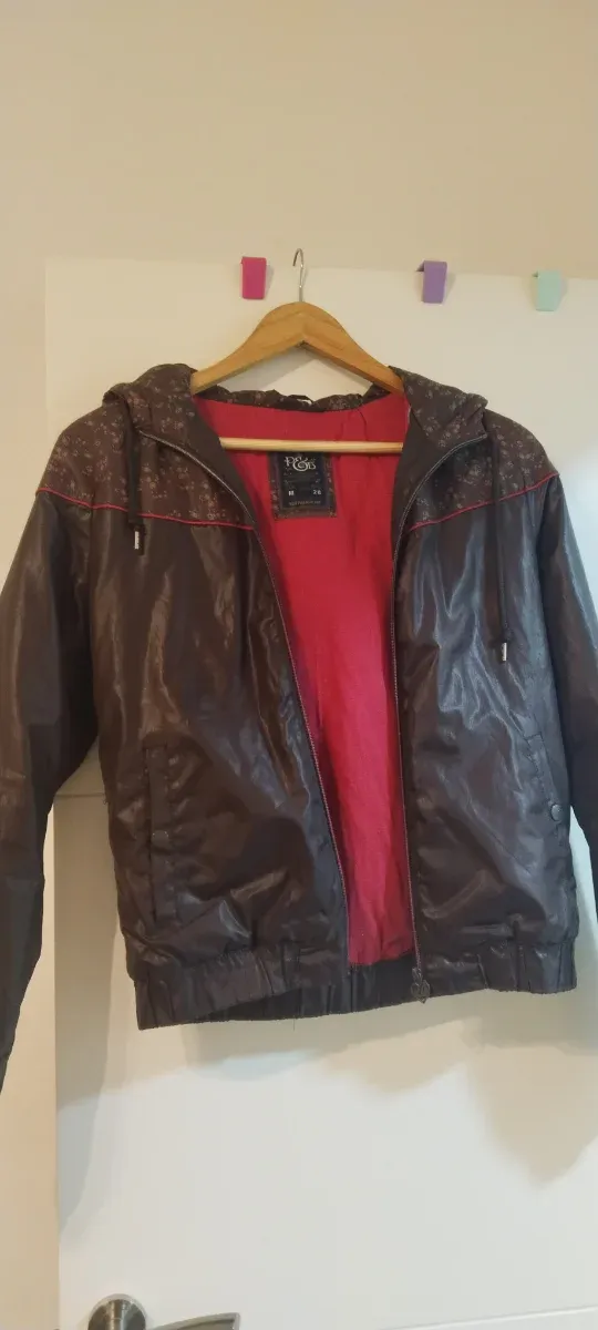 Chaqueta vintage marrón y rosa