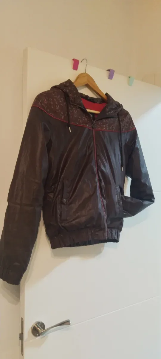 Chaqueta vintage marrón y rosa