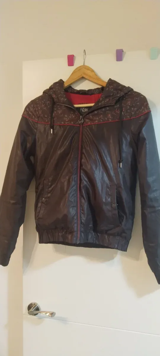 Chaqueta vintage marrón y rosa