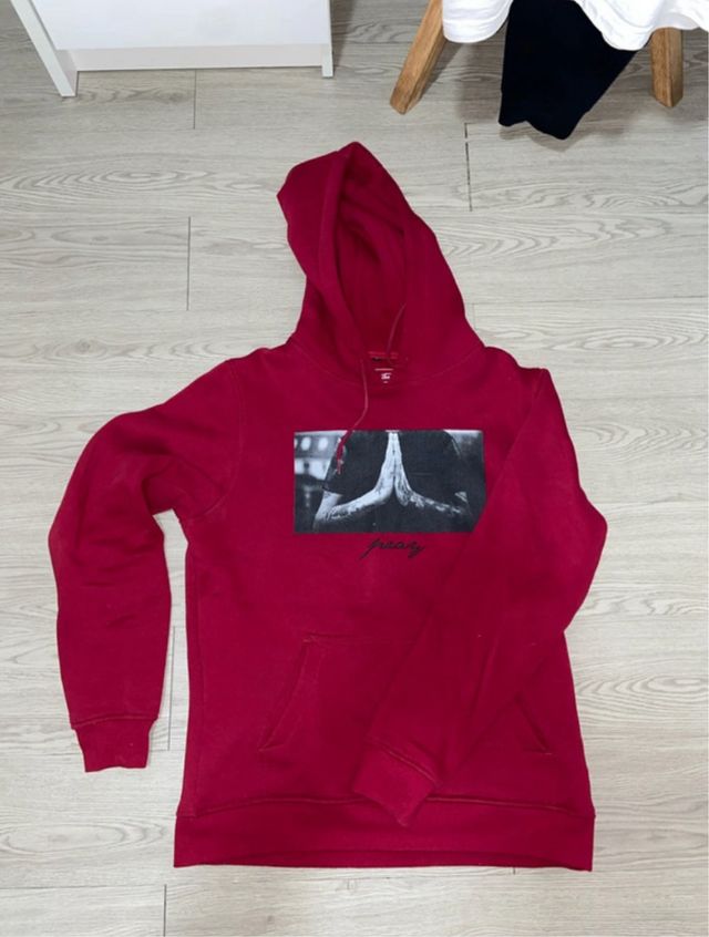 Sudadera Mister Tee Roja con Estampado