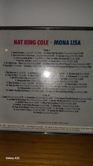 Cofanetto CD Nat King Cole - Mona Lisa