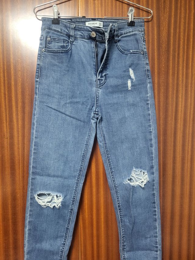 Pantalón tejano Pull&Bear Roto T-36