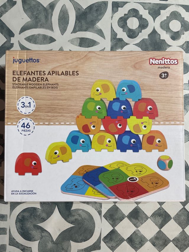 Elefantes Apilables de Madera