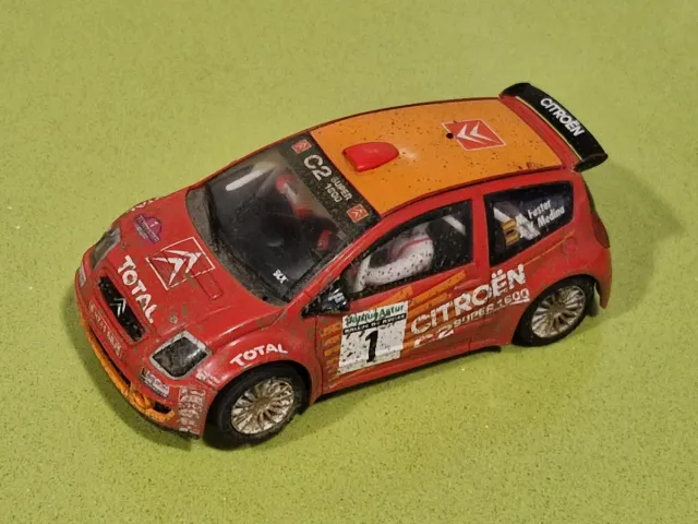 Scalextric Citroen C2 Fuster Medina efecto barro