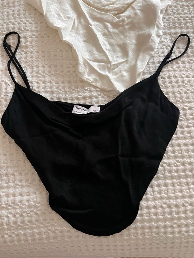 Pack 2 Tops Satén Bershka XS