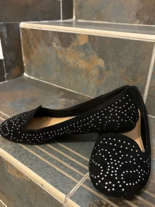 Bailarinas negras tachuelas talla 39