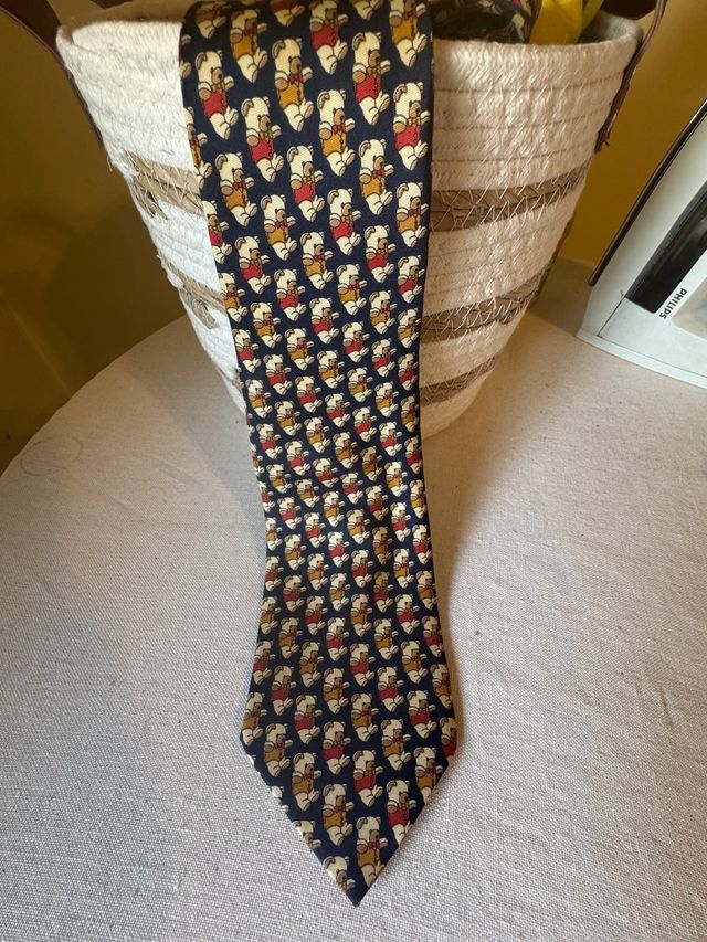 Corbata Seda 100% Oso Multicolor