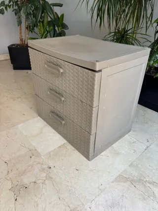 Cajonera de Plástico almacenaje con 3 Cajones
