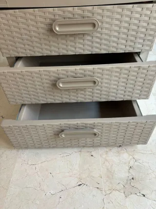 Cajonera de Plástico almacenaje con 3 Cajones