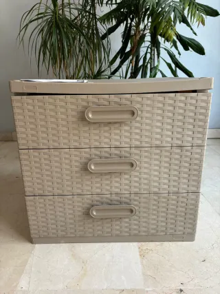 Cajonera de Plástico almacenaje con 3 Cajones