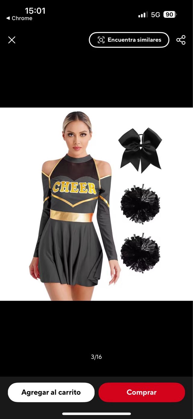 12 disfraces Cheerleader Animadora para grupo