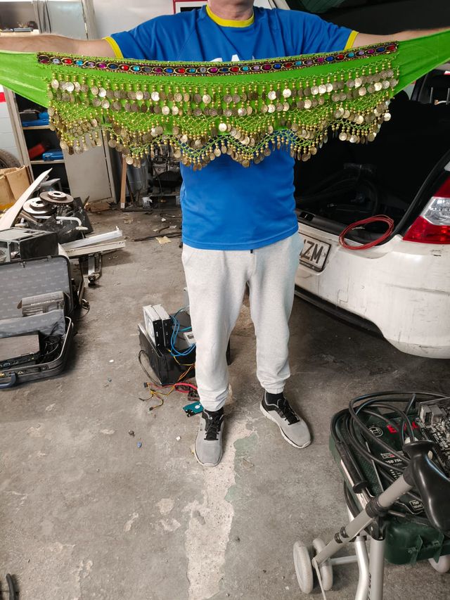 Caderín Danza Oriental Verde con Monedas