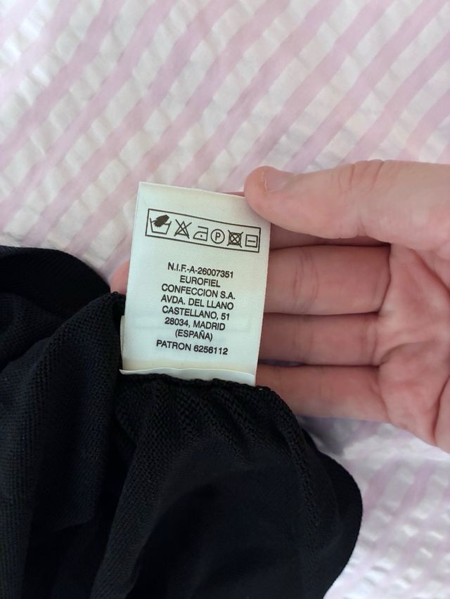 Blusa Cortefiel Talla M Negra Encaje