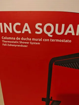 Columna Ducha Termostática Negra Tekka