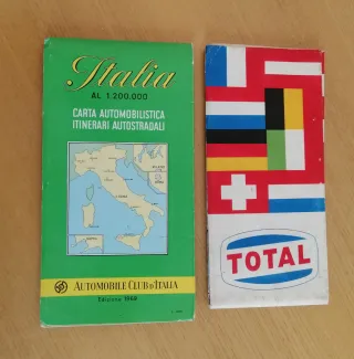 2 Mappe Stradali Vintage Anni '60