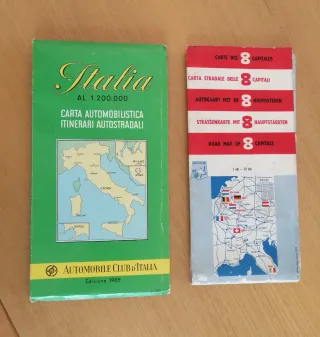 2 Mappe Stradali Vintage Anni '60
